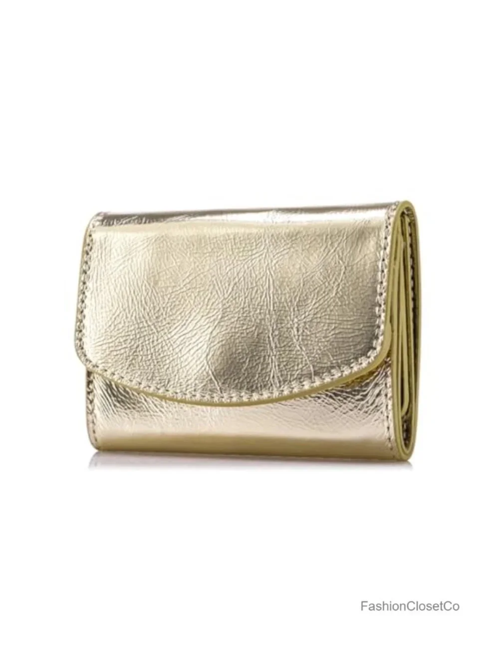 Minimalist RFID Soft Leather Trifold Wallet for Women with Card Holder and Coin